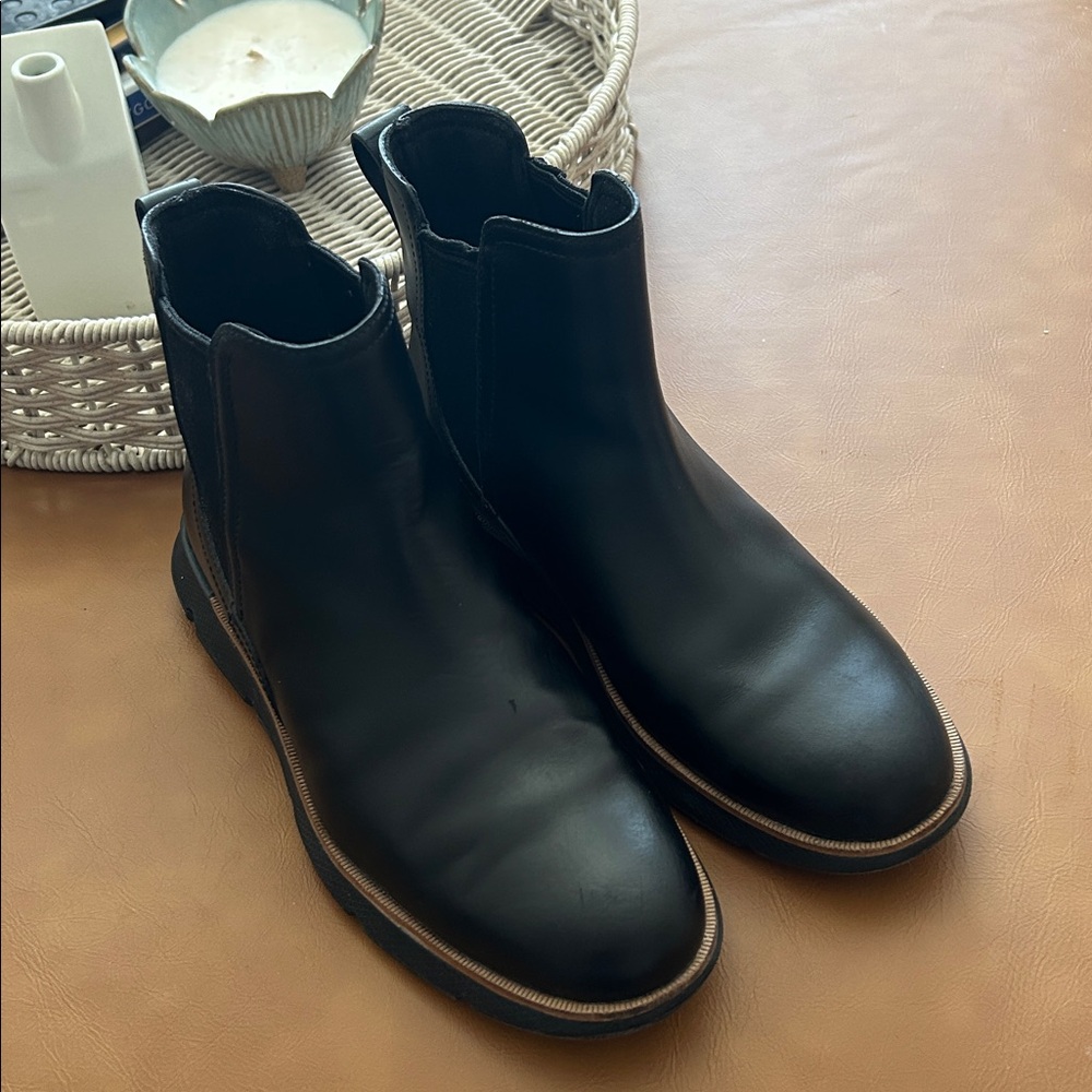 Cole Haan ZeroGrand Black Leather Chelsea Boots Size 5.5 - Picture 2 of 12